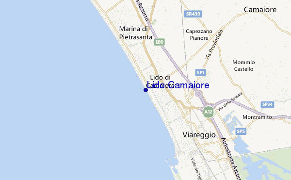 mapa de ubicación de Lido Camaiore