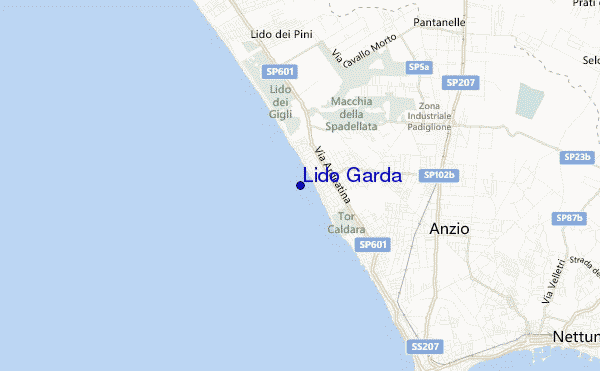 mapa de ubicación de Lido Garda