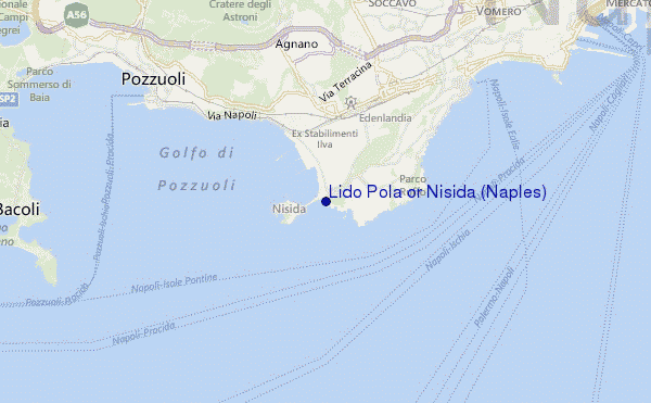 mapa de ubicación de Lido Pola or Nisida (Naples)
