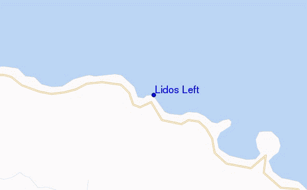 mapa de ubicación de Lidos Left