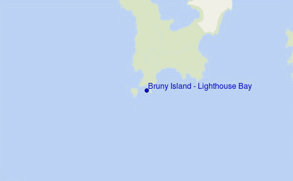 mapa de ubicación de Bruny Island - Lighthouse Bay