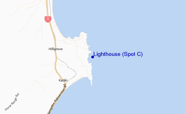 mapa de ubicación de Lighthouse (Spot C)