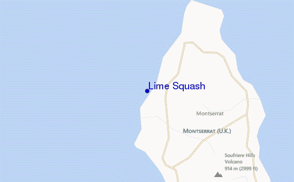 mapa de ubicación de Lime Squash