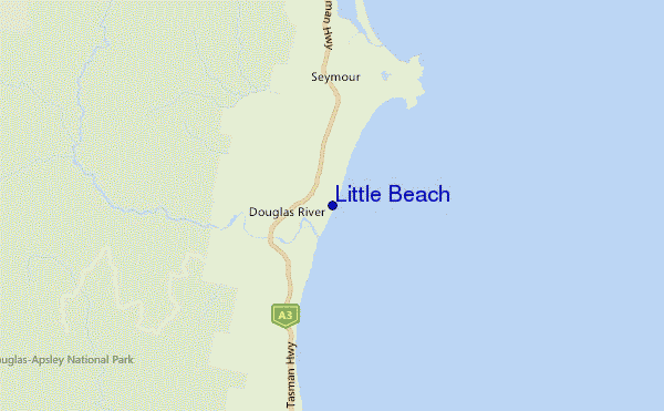 mapa de ubicación de Little Beach