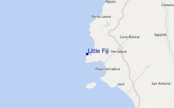 mapa de ubicación de Little Fiji