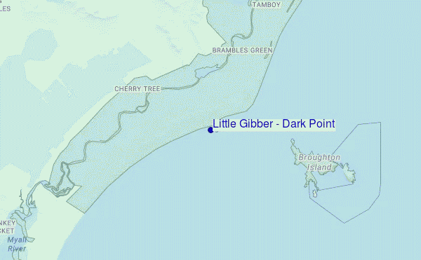 mapa de ubicación de Little Gibber - Dark Point
