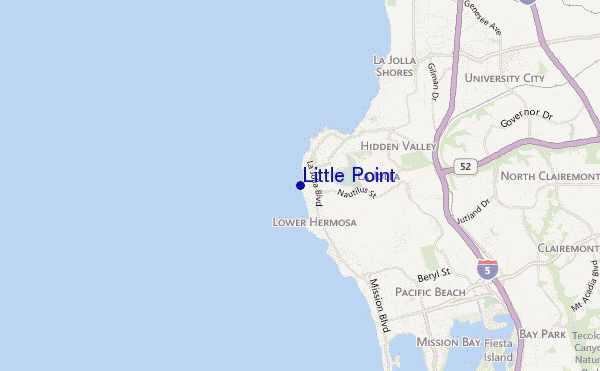 mapa de ubicación de Little Point