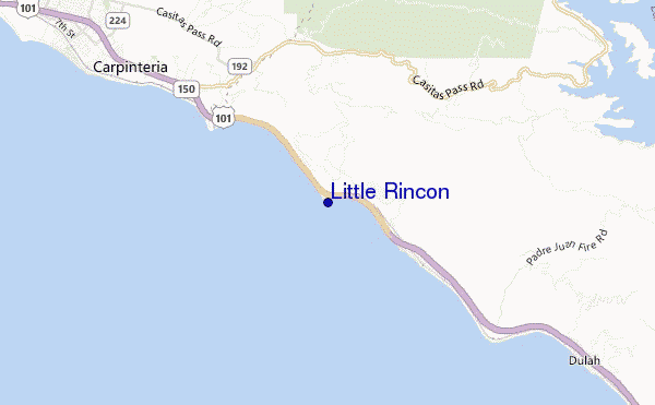 mapa de ubicación de Little Rincon