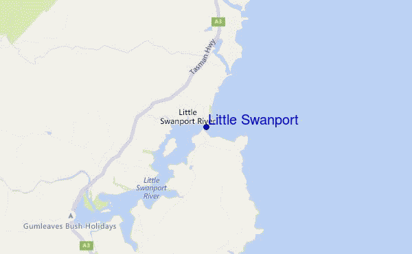 mapa de ubicación de Little Swanport