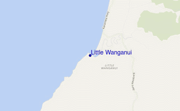 mapa de ubicación de Little Wanganui
