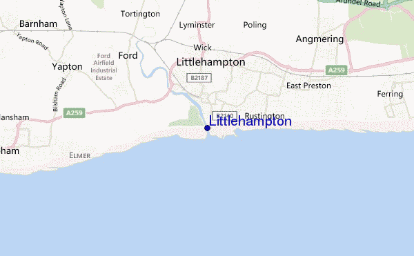 mapa de ubicación de Littlehampton