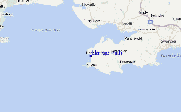 Llangennith Location Map