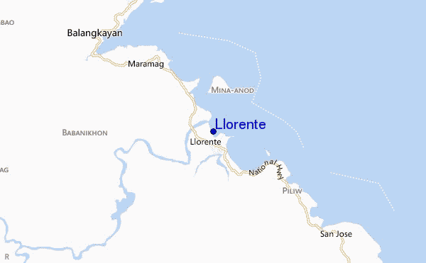 mapa de ubicación de Llorente