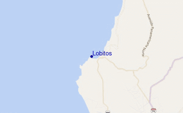 mapa de ubicación de Lobitos