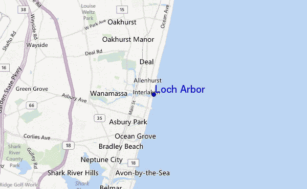 mapa de ubicación de Loch Arbor