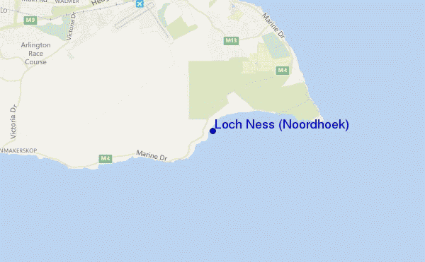 mapa de ubicación de Loch Ness (Noordhoek)