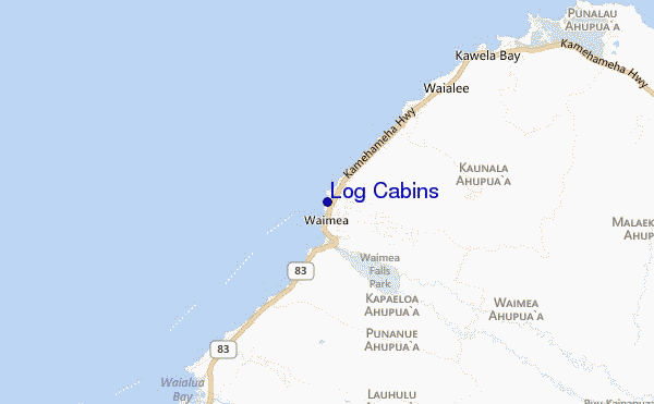 mapa de ubicación de Log Cabins