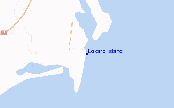 mapa de ubicación de Lokaro Island