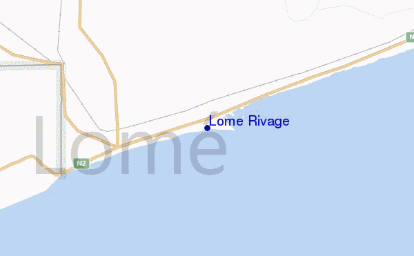 mapa de ubicación de Lome Rivage
