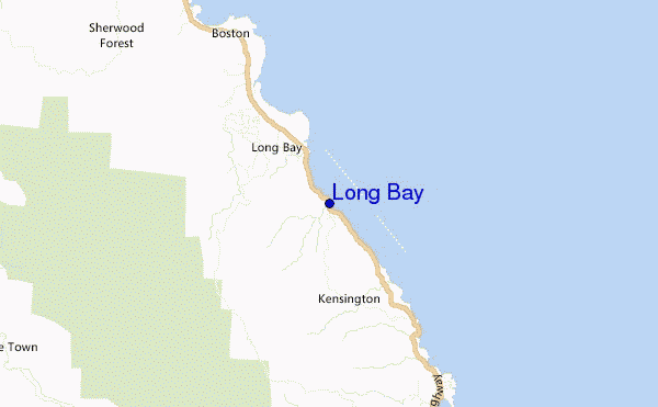 mapa de ubicación de Long Bay