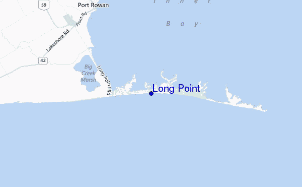 mapa de ubicación de Long Point