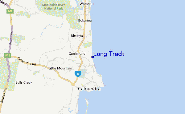mapa de ubicación de Long Track