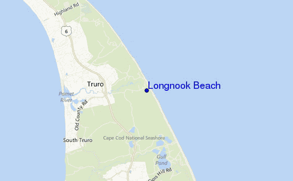 mapa de ubicación de Longnook Beach