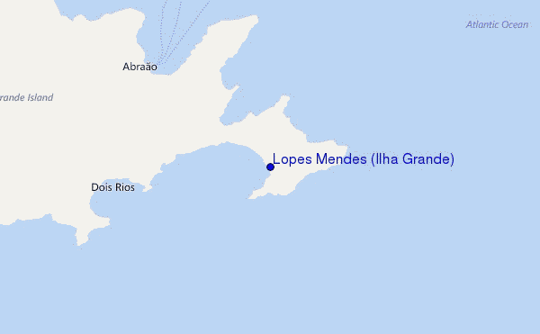 mapa de ubicación de Lopes Mendes (Ilha Grande)