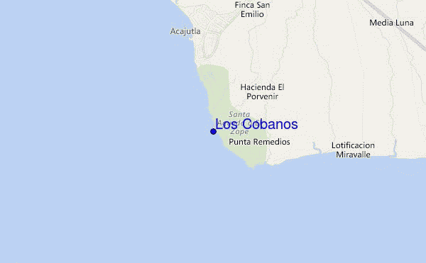 mapa de ubicación de Los Cobanos