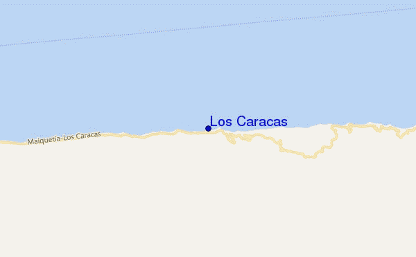 mapa de ubicación de Los Caracas