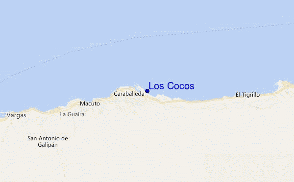 mapa de ubicación de Los Cocos
