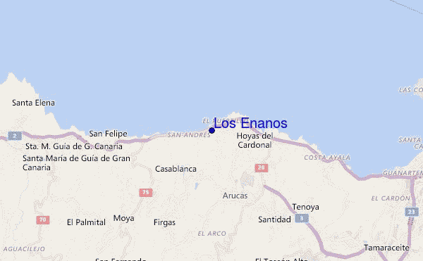 mapa de ubicación de Los Enanos