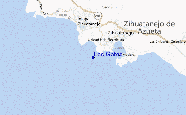 mapa de ubicación de Los Gatos