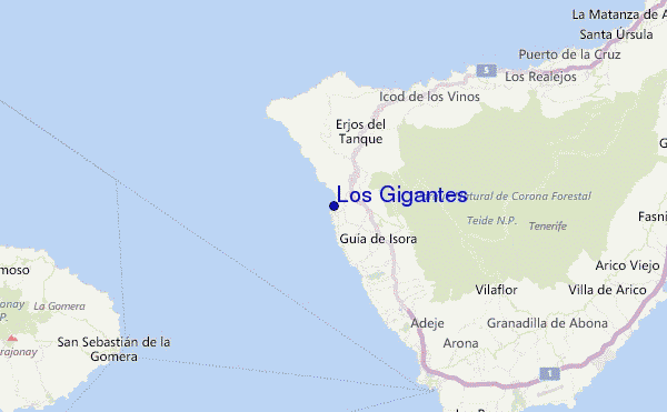 Los Gigantes Location Map