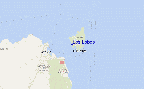 mapa de ubicación de Los Lobos