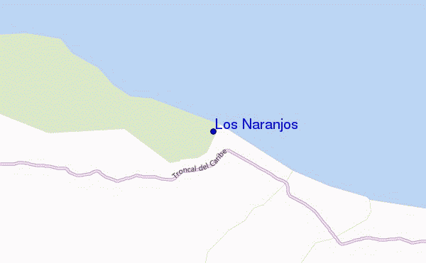 mapa de ubicación de Los Naranjos