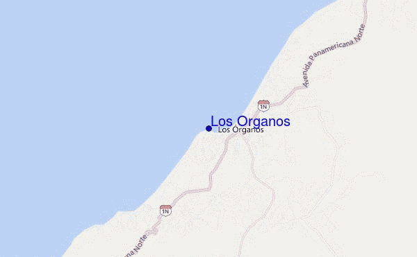 mapa de ubicación de Los Organos