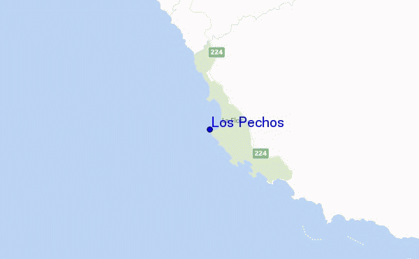 mapa de ubicación de Los Pechos
