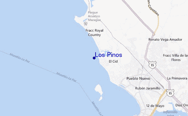mapa de ubicación de Los Pinos