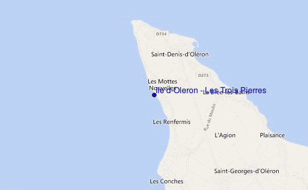 mapa de ubicación de Ile d'Oleron - Les Trois Pierres