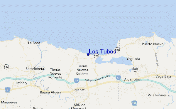 mapa de ubicación de Los Tubos