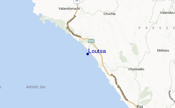 mapa de ubicación de Loutsa