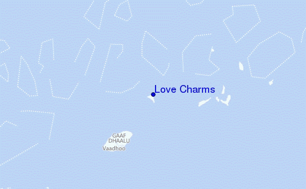 mapa de ubicación de Love Charms