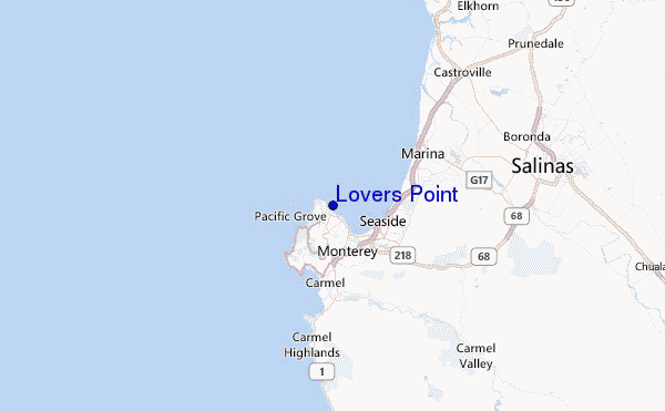 Lovers Point Location Map