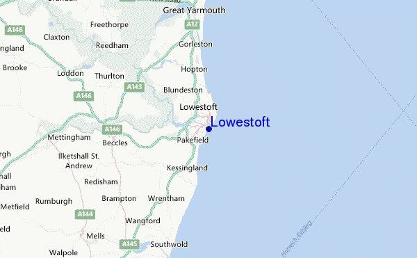 Lowestoft Location Map