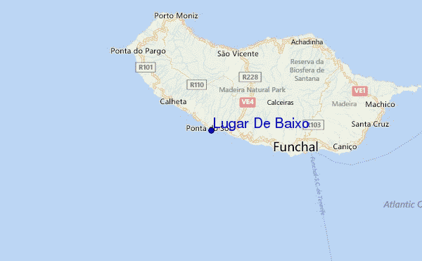 Lugar De Baixo Location Map