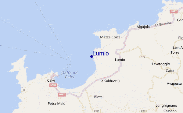 mapa de ubicación de Lumio