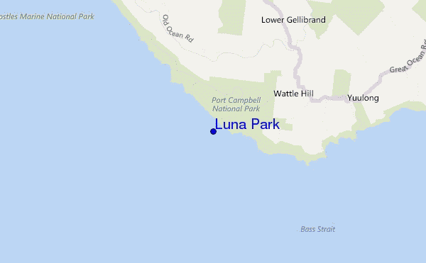 mapa de ubicación de Luna Park