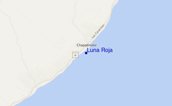 mapa de ubicación de Luna Roja