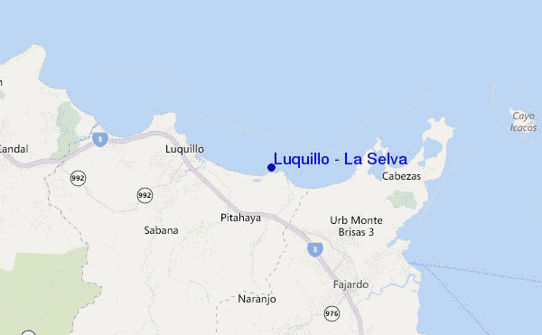 mapa de ubicación de Luquillo - La Selva